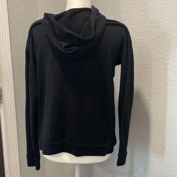 Beyond Yoga Black Shine On Velvet Front Hoodie Size Medium - Picture 7 of 9